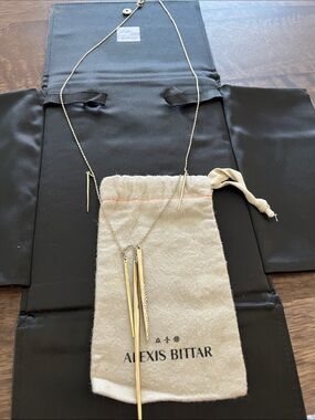 Alexis Bittar Gold Plated Spike Necklace